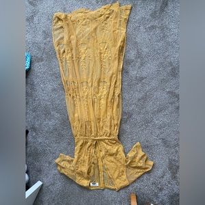 Yellow cage maxi dress